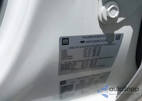 2022 Chevrolet Silverado 1500 Ltd 4Wd Short Bed Custom Trail Boss from USA, damaged, VIN 1GCPYCEK2NZ173797